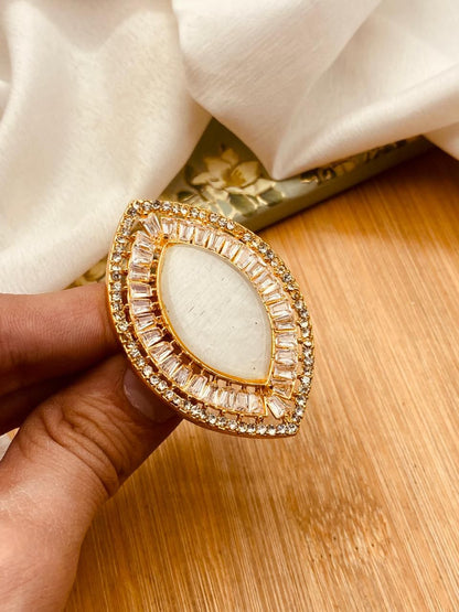 Almond Zarcon Brig Size Ring (Adjustable)-2842