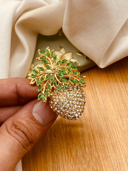 Pineapple Zarcon Brig Size Ring (Adjustable)-2845