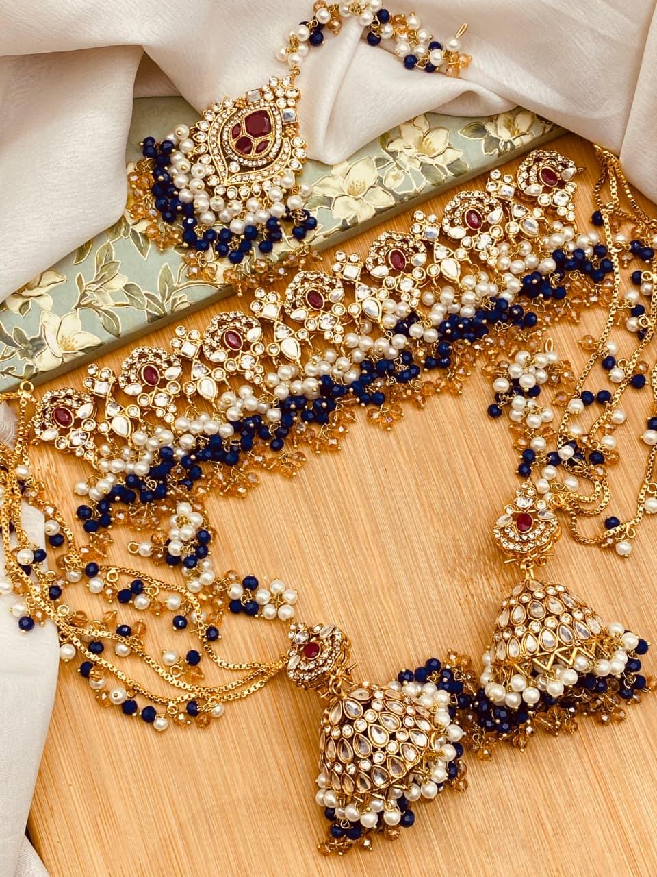 Wajiha Chokar Set with sahara Earrings &Tika N-100