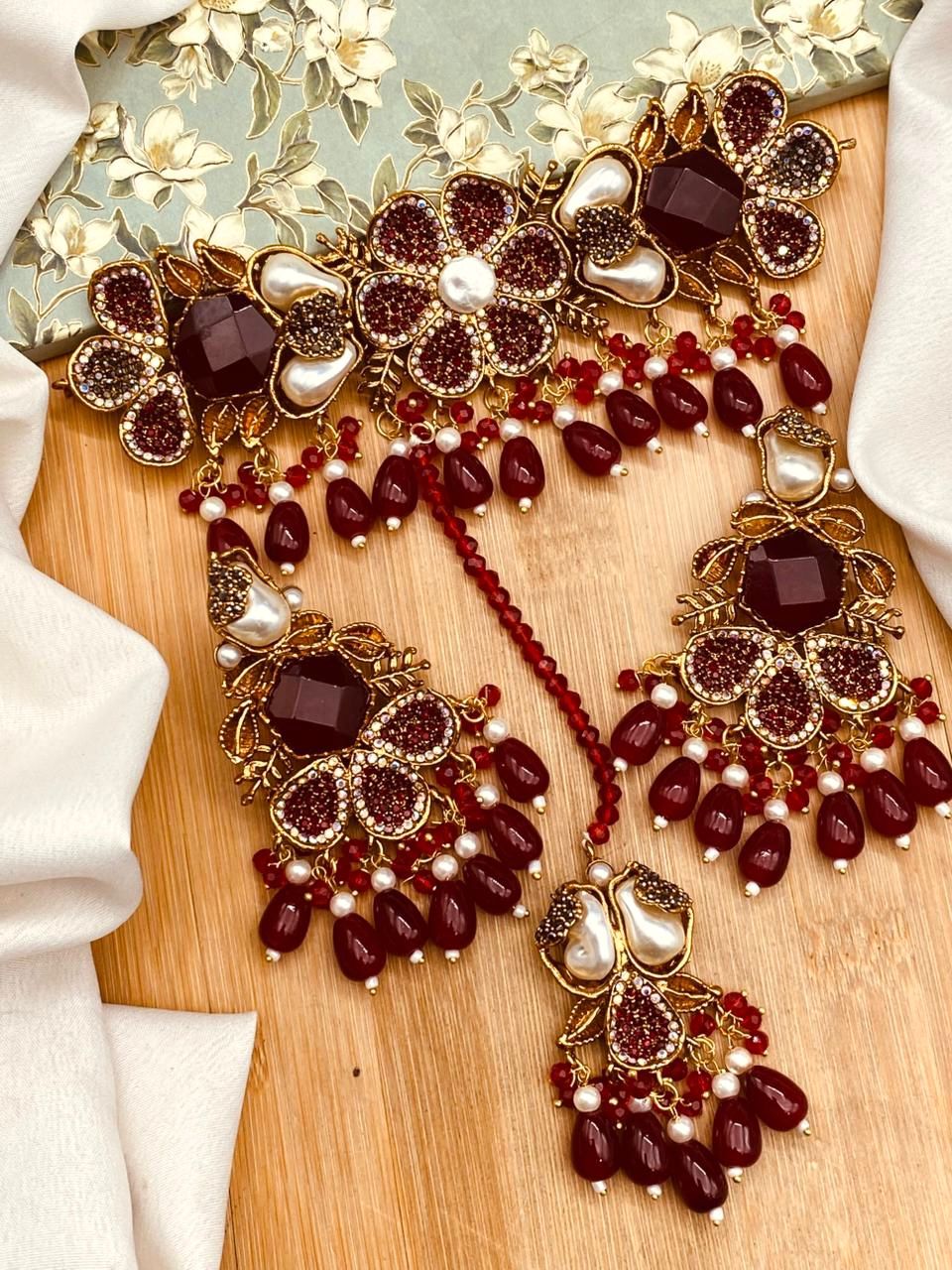 Turkish Mother Pearl Chokar set N-101