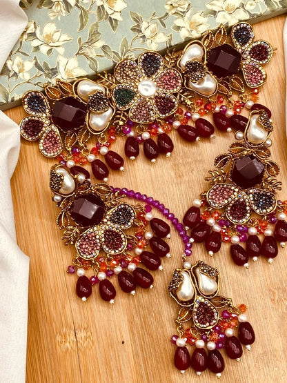 Turkish Mother Pearl Chokar set N-101