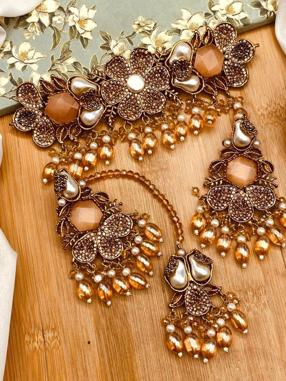 Turkish Mother Pearl Chokar set N-101