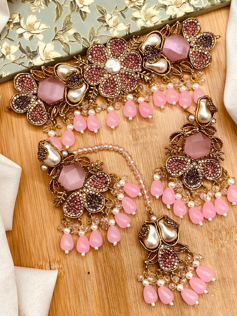 Turkish Mother Pearl Chokar set N-101