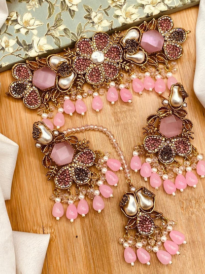 Turkish Mother Pearl Chokar set N-101