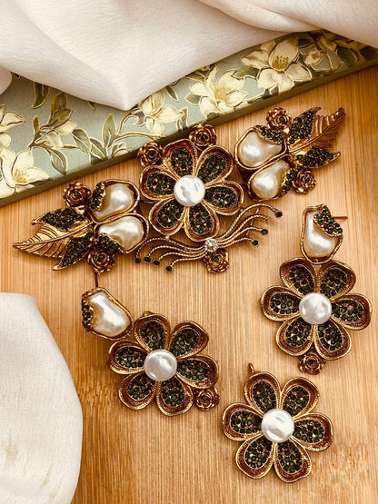 Turkish Mother Pearl chokar set N-102