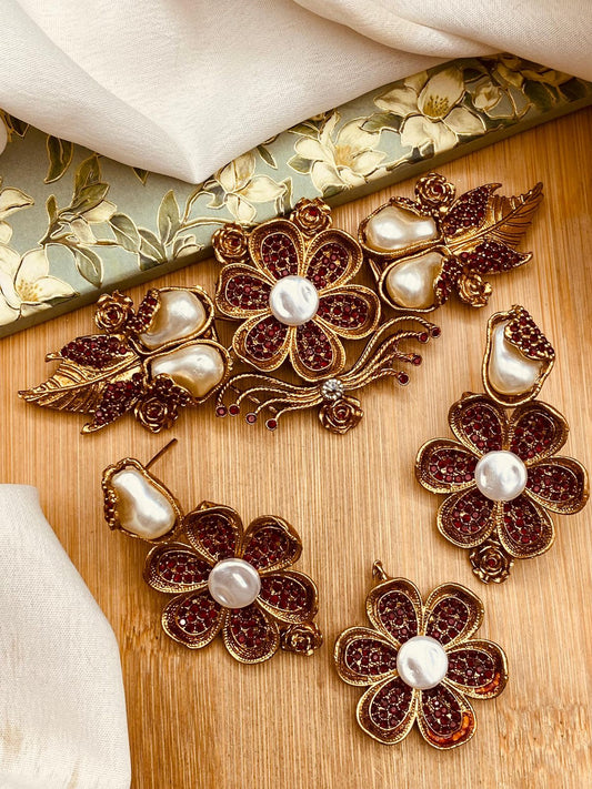 Turkish Mother Pearl chokar set N-102