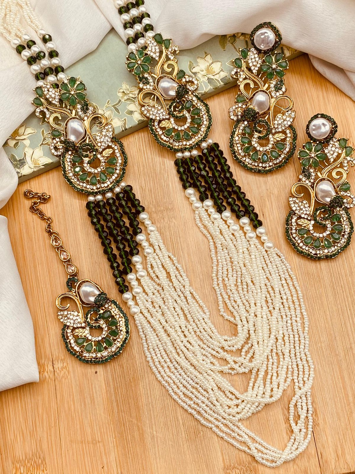 Turkish Mother Pearl Mala set ML-211