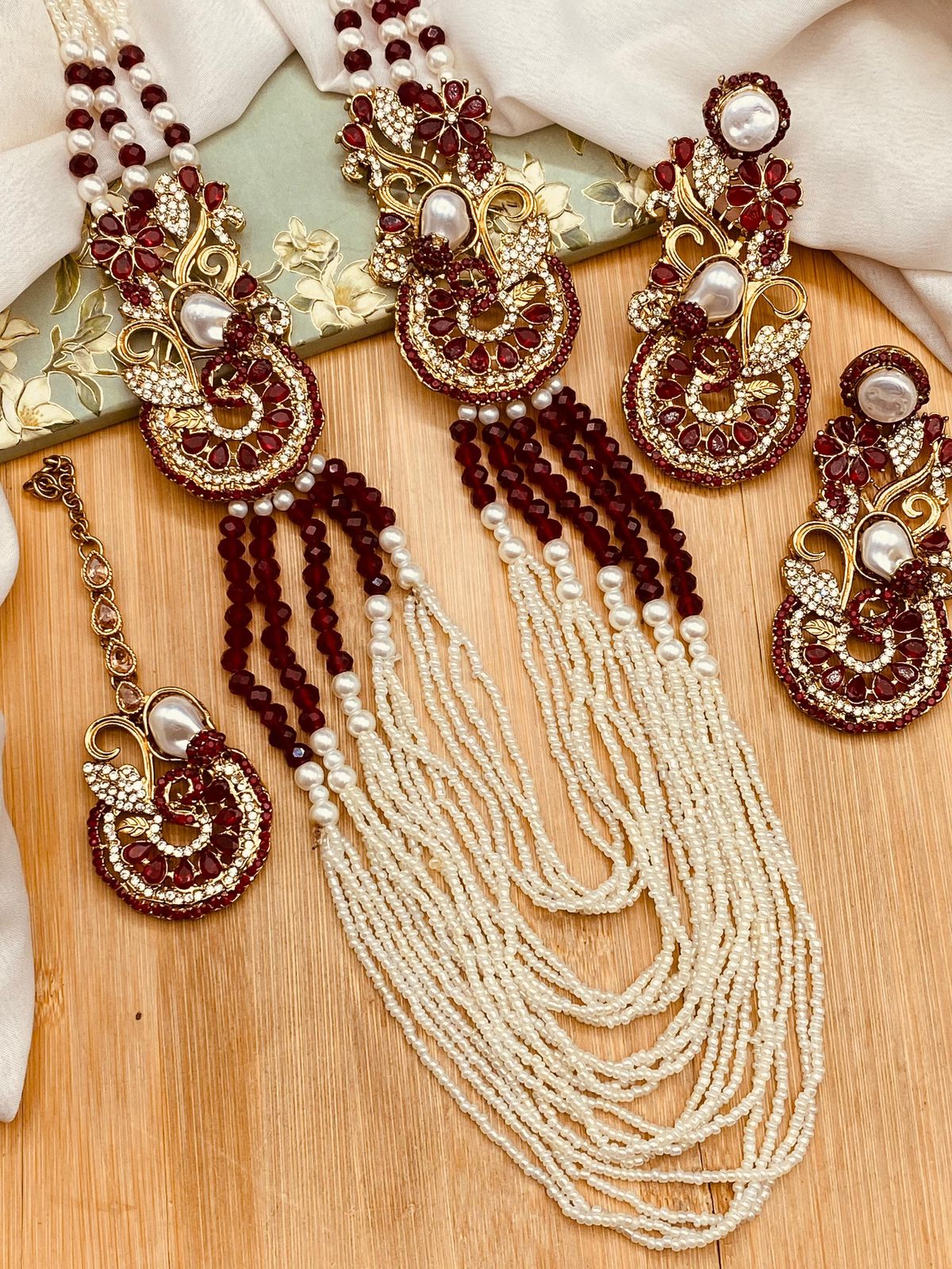 Turkish Mother Pearl Mala set ML-211