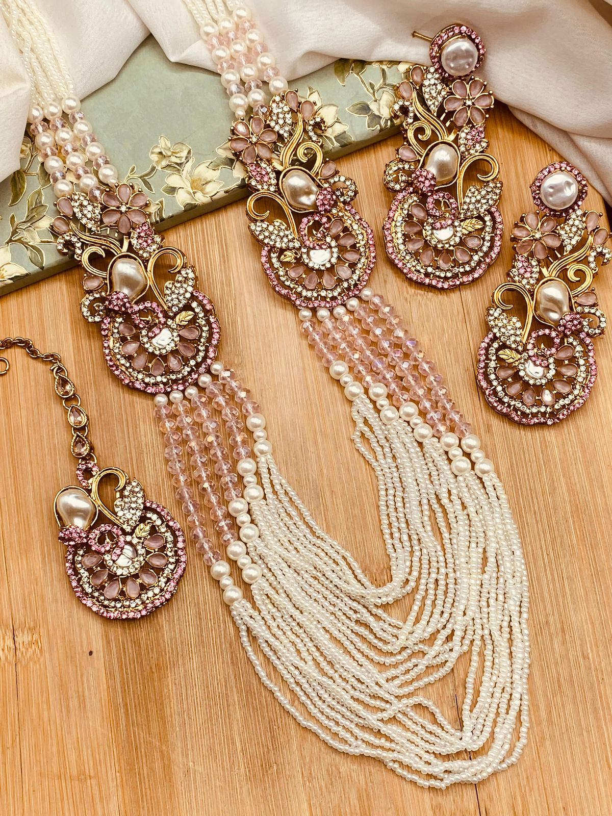 Turkish Mother Pearl Mala set ML-211