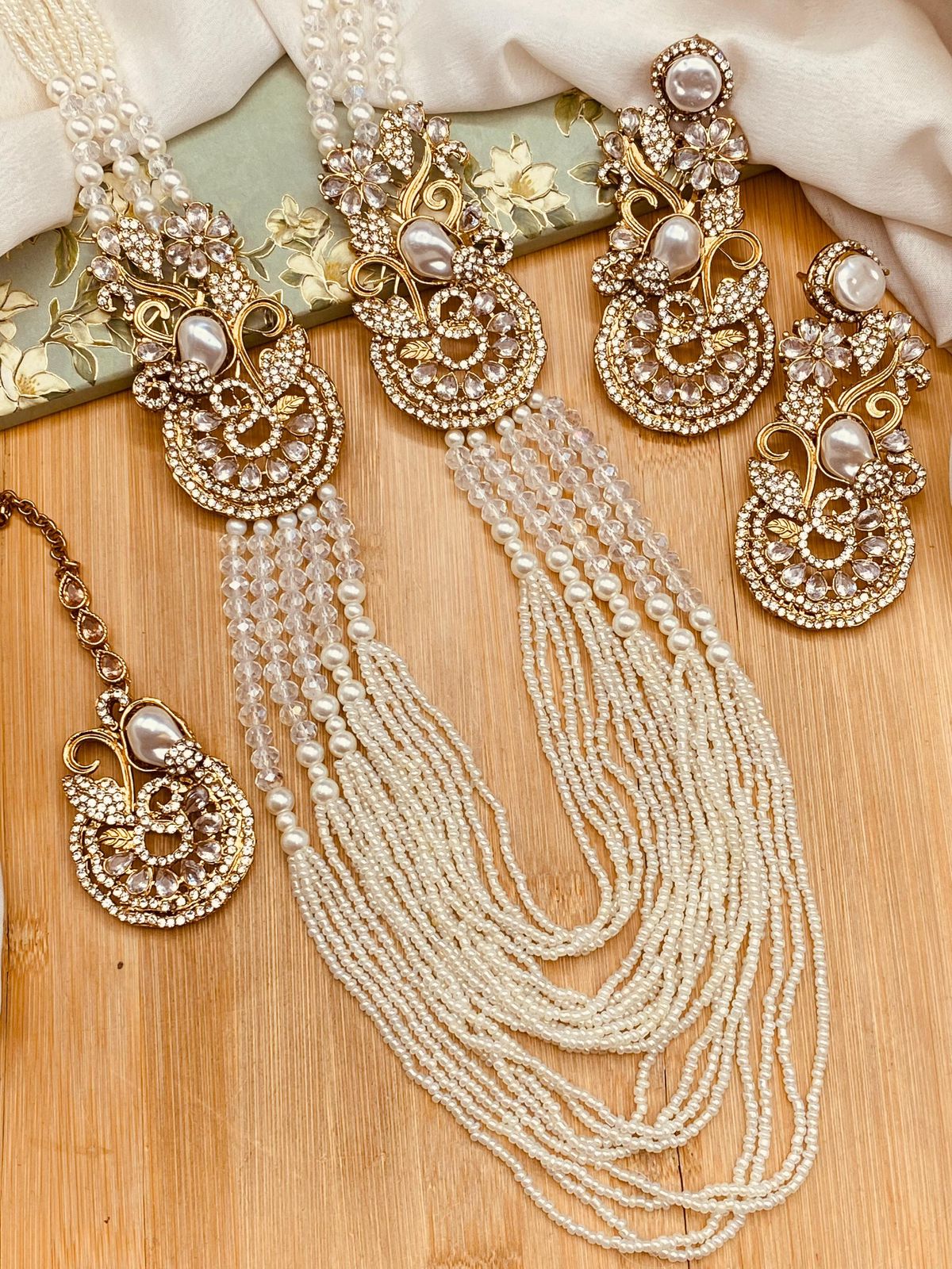 Turkish Mother Pearl Mala set ML-211