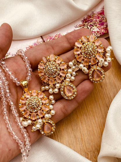 Egyptian Locket Set with mala L-910-Golden