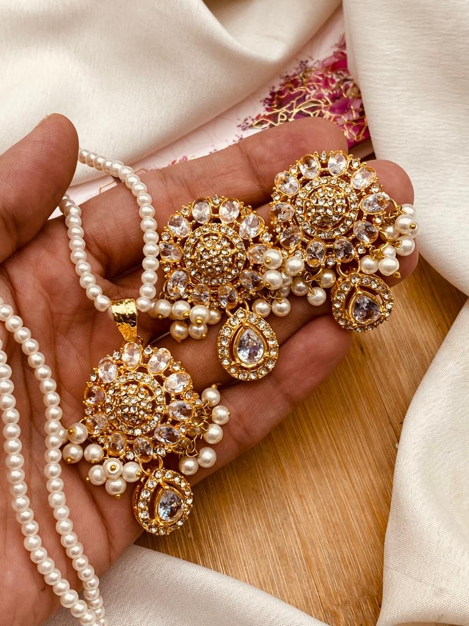 Egyptian Locket Set with mala L-910-Golden