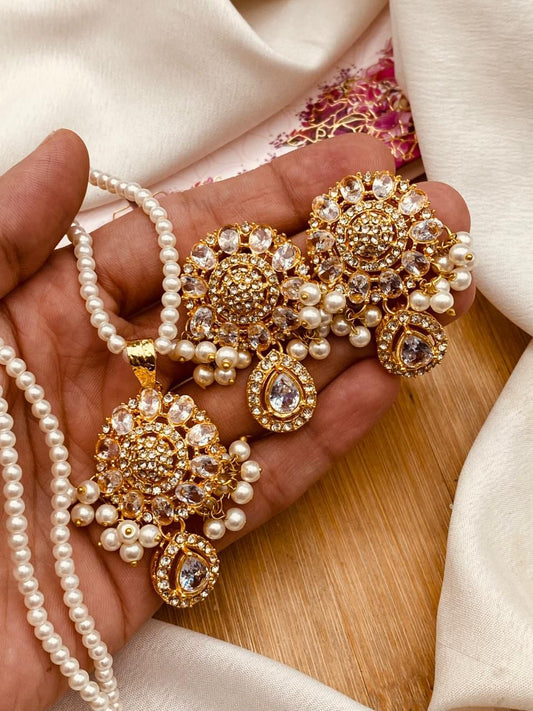 Egyptian Locket Set with mala L-910-Golden