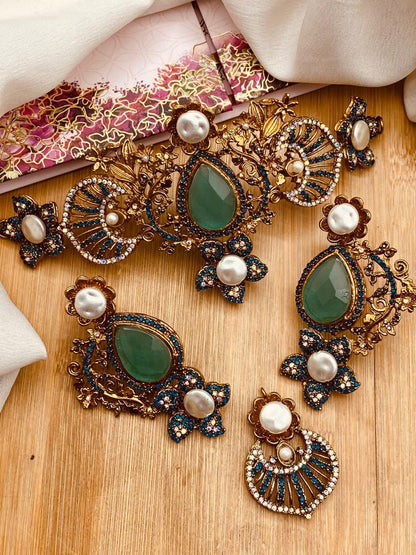 Turkish Chokar Necklace set N-1031
