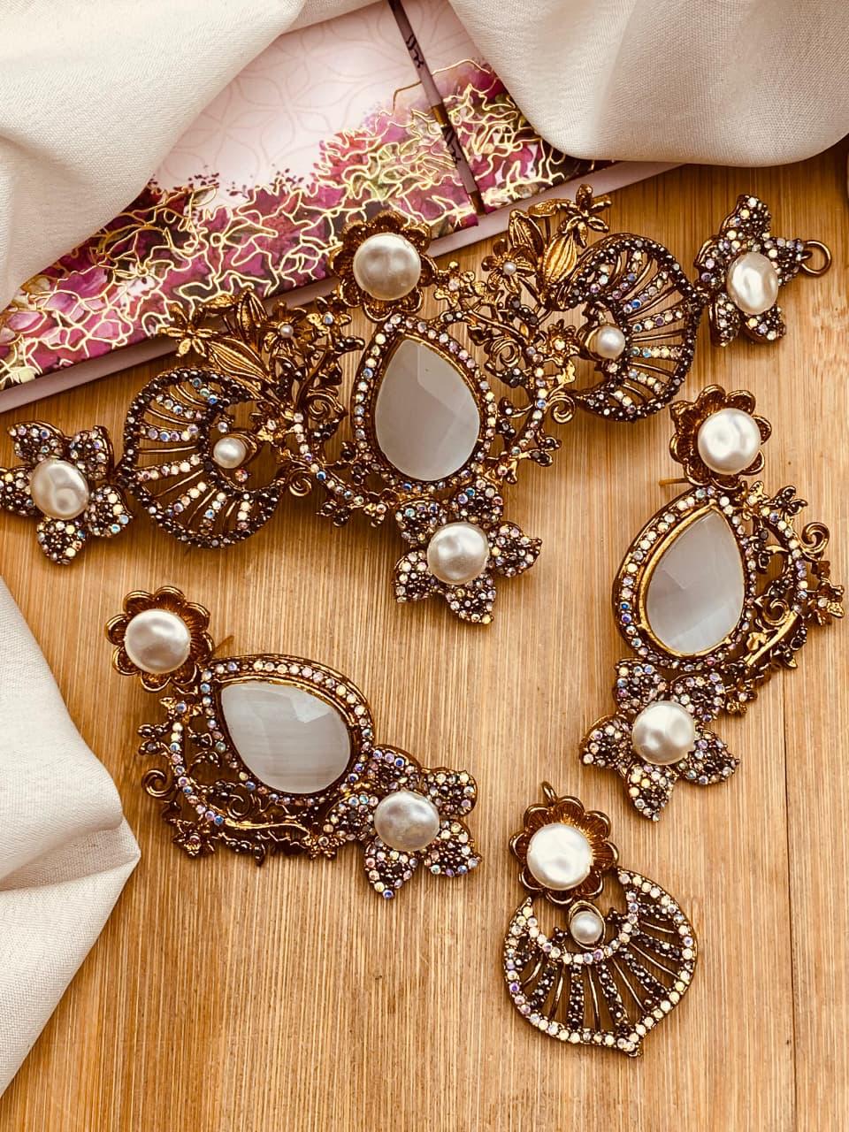 Turkish Chokar Necklace set N-1031