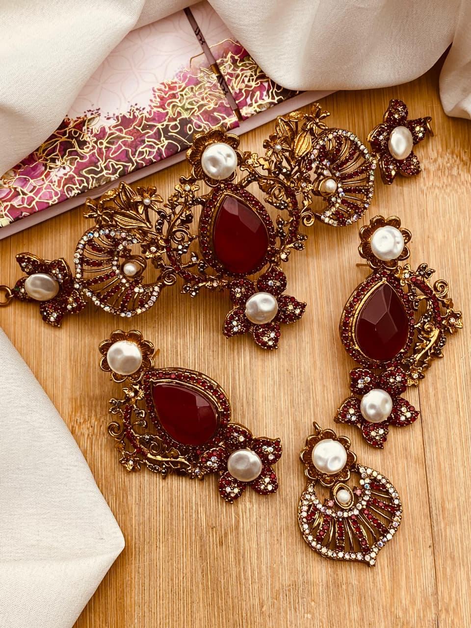 Turkish Chokar Necklace set N-1031