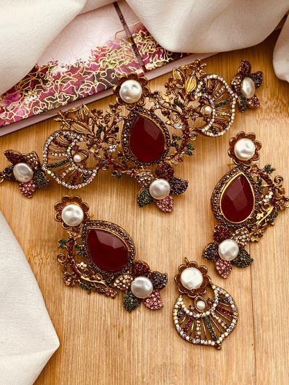 Turkish Chokar Necklace set N-1031