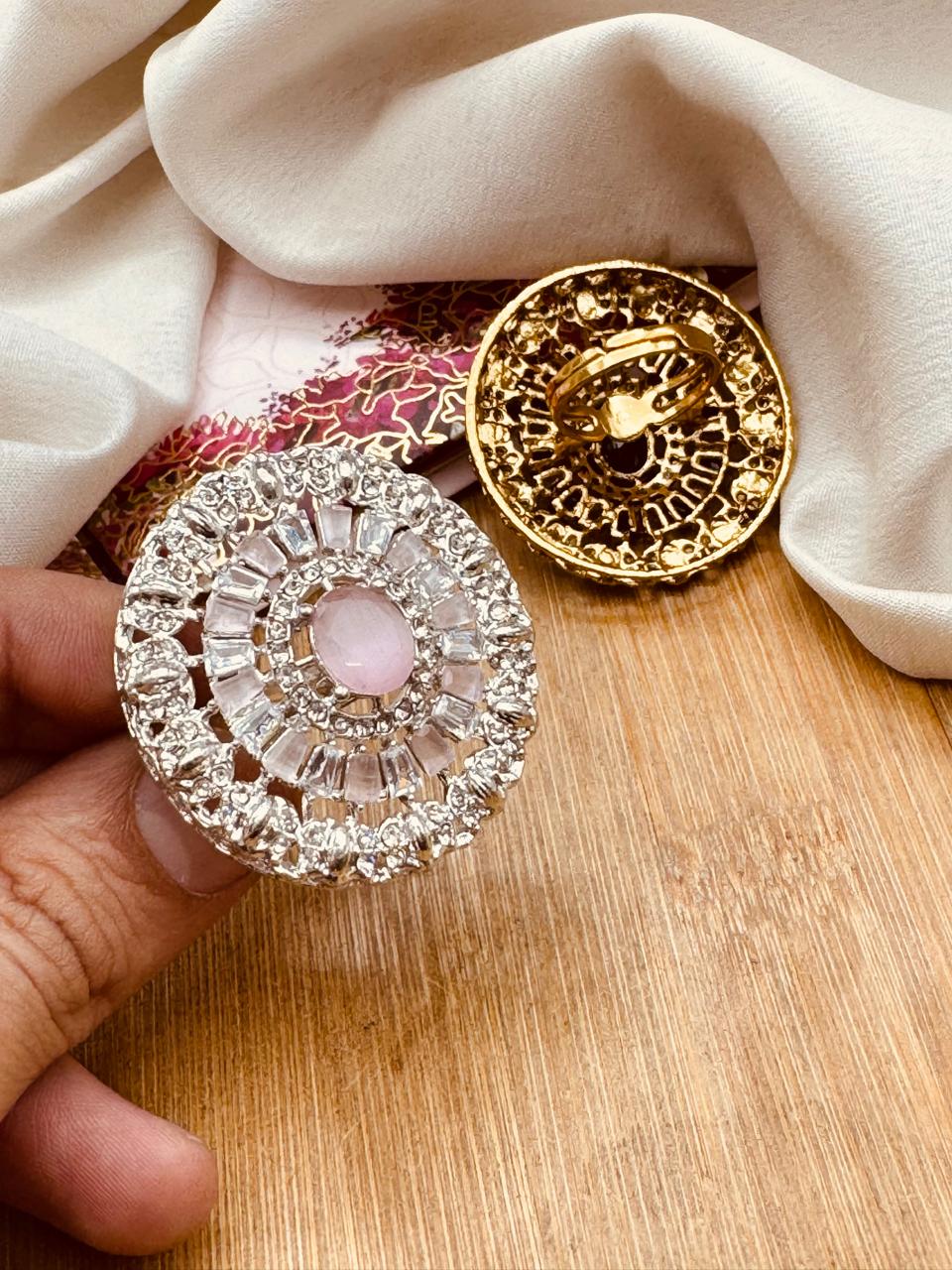 Turkish Round Adjustable Ring R-418