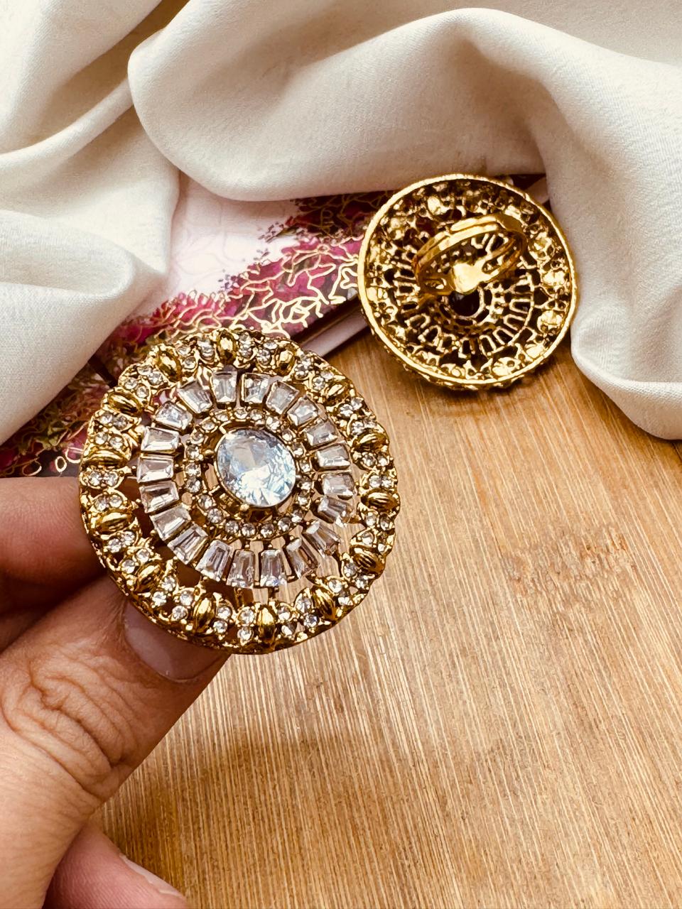 Turkish Round Adjustable Ring R-418