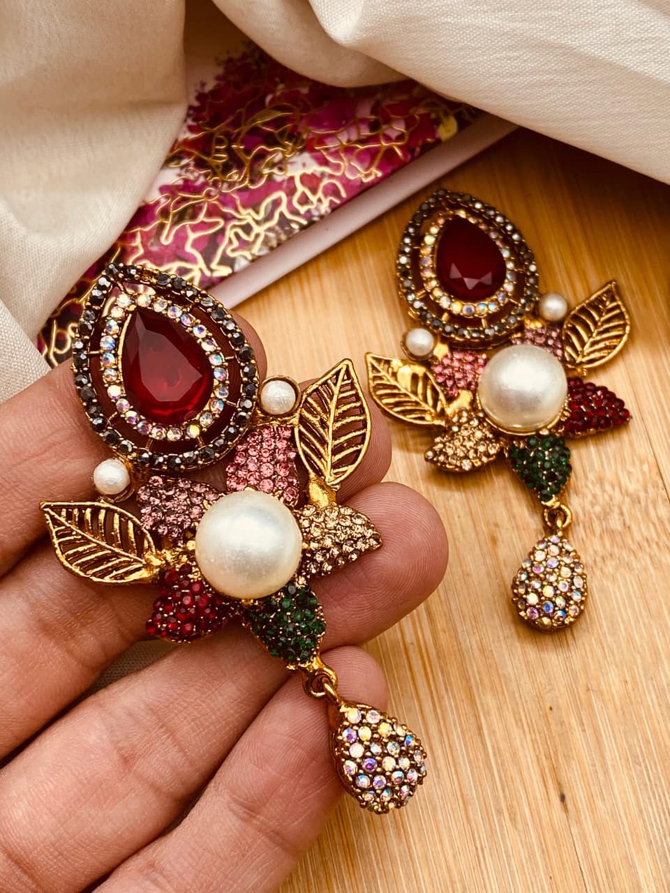 Turkish Mother Pearl Earrings E-3052