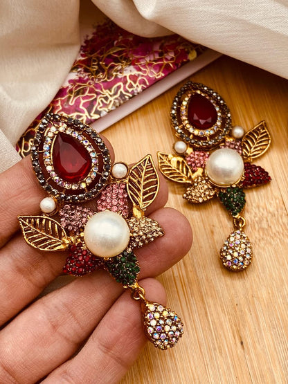 Turkish Mother Pearl Earrings E-3052