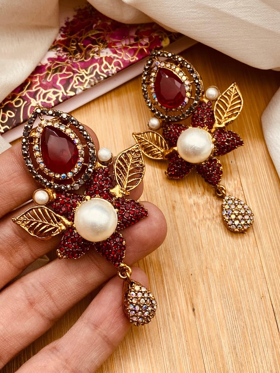 Turkish Mother Pearl Earrings E-3052