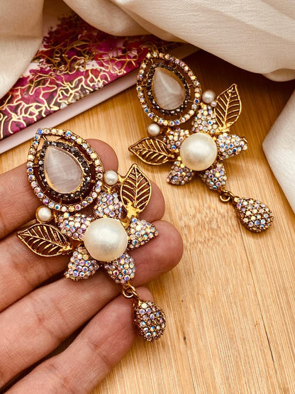 Turkish Mother Pearl Earrings E-3052