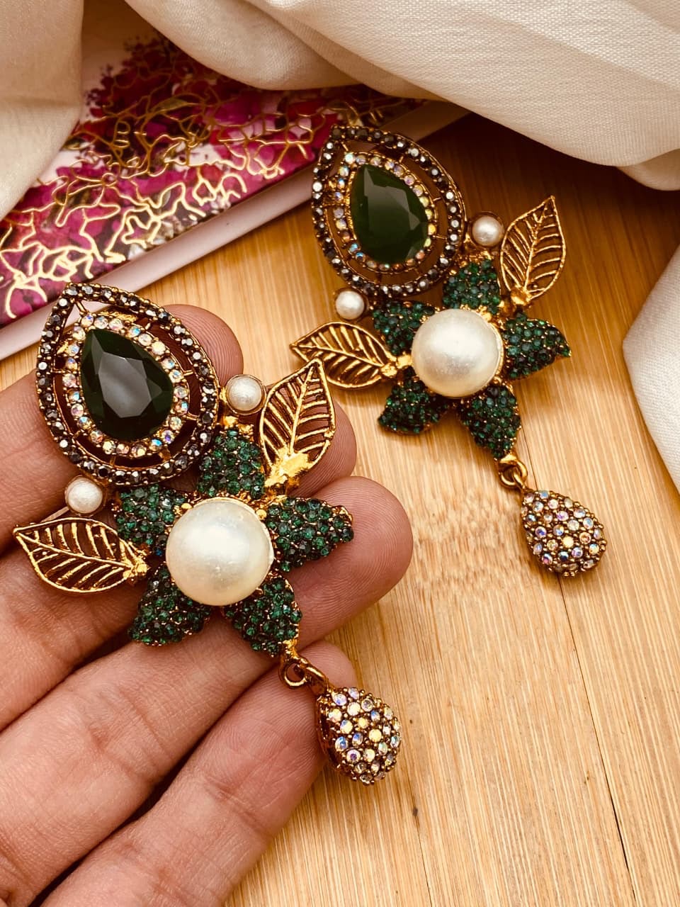 Turkish Mother Pearl Earrings E-3052