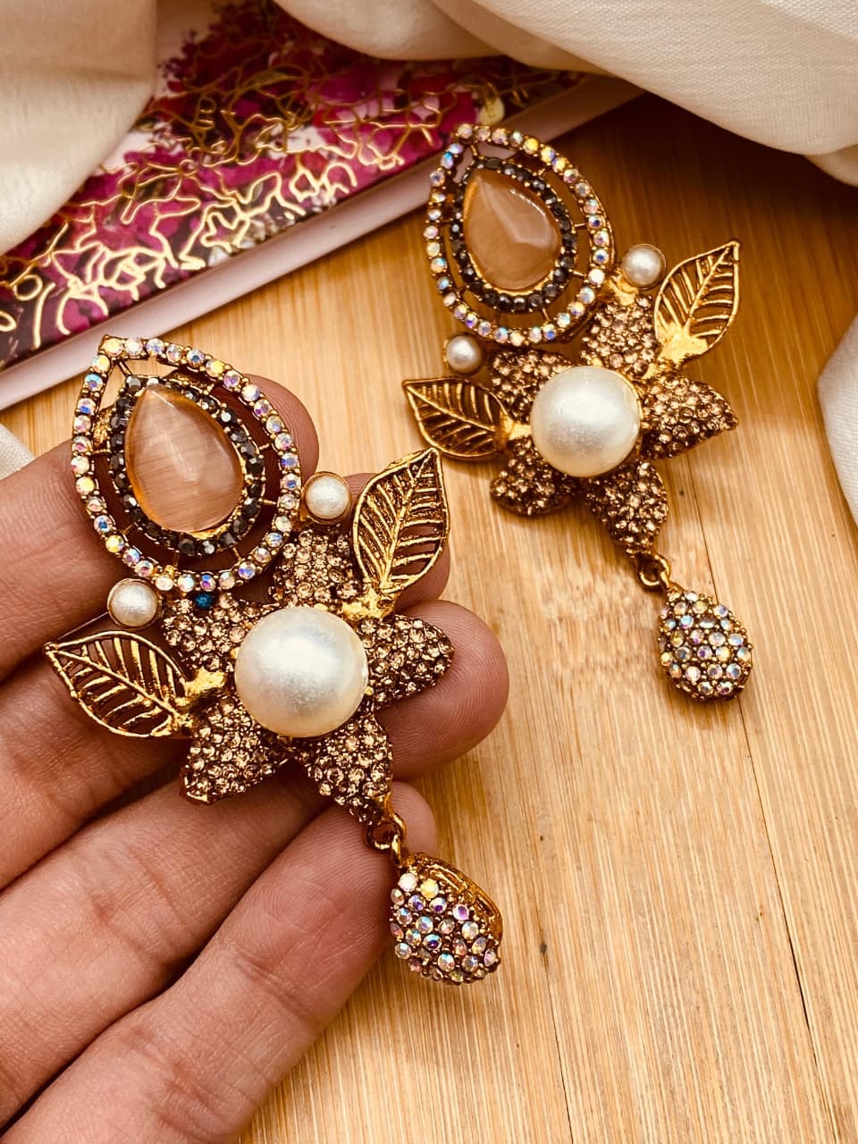 Turkish Mother Pearl Earrings E-3052