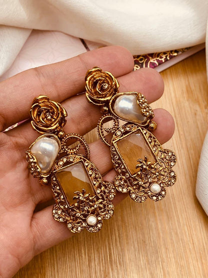 Turkish Mother Pearl Earrings E-3053