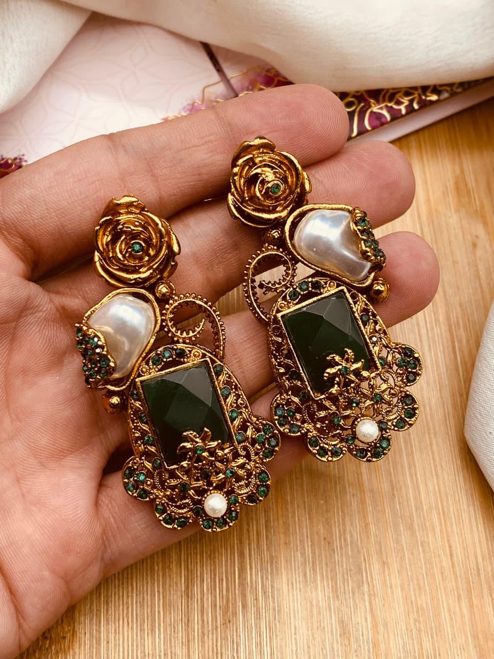 Turkish Mother Pearl Earrings E-3053