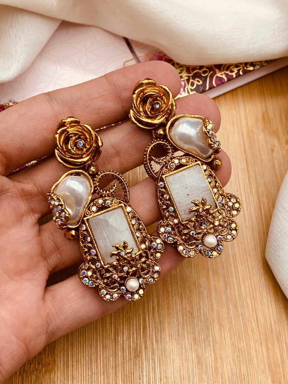 Turkish Mother Pearl Earrings E-3053