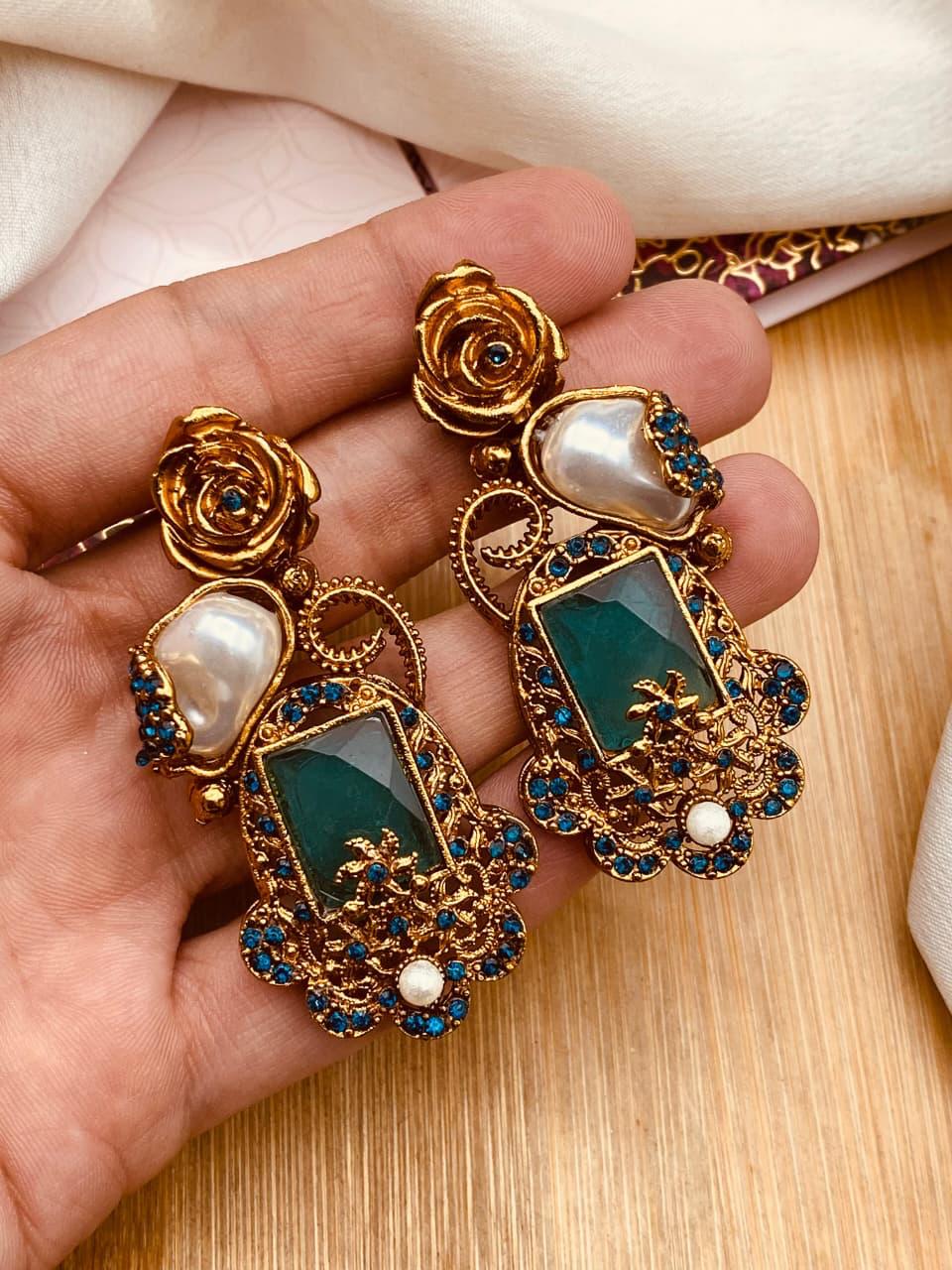 Turkish Mother Pearl Earrings E-3053