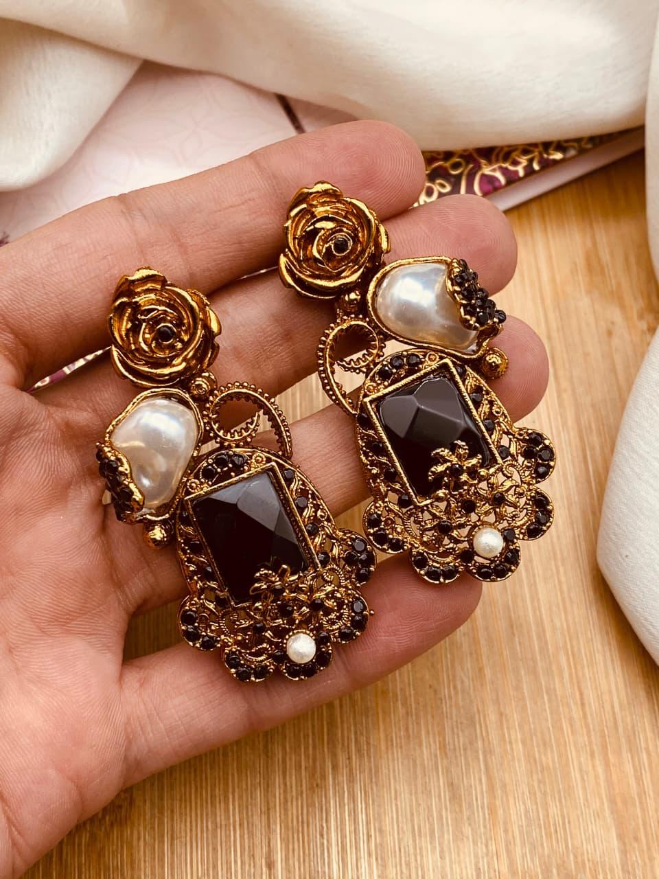 Turkish Mother Pearl Earrings E-3053
