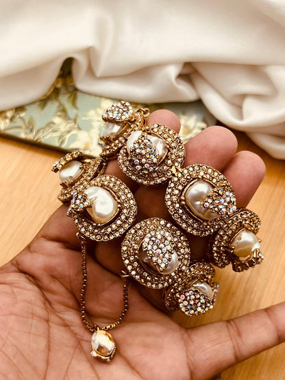 Turkish Mother Pearl Openable Bangles (pair)-2654 Nayab Jewellery