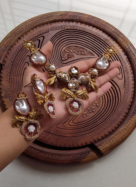 Mother of Pearl Necklace set-2824