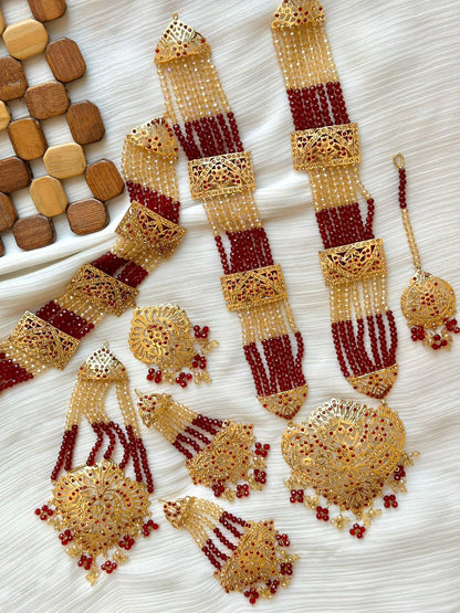 Light Weight Hyedrabadi Bridal set NJ -1655