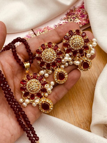 Egyptian Locket Set with mala L-910-Golden