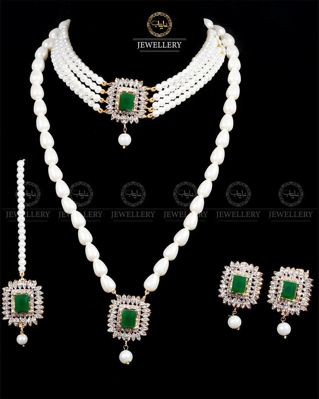 Zarcon 5 pcs combo double set -1960-G Nayab Jewellery