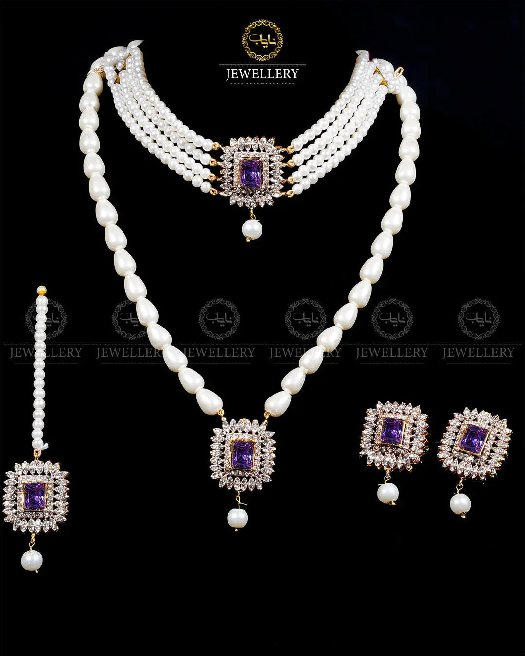 Zarcon 5 pcs combo double set -1960-G Nayab Jewellery