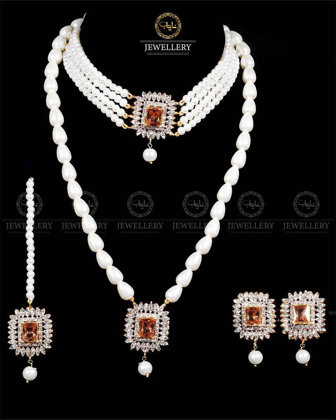 Zarcon 5 pcs combo double set -1960-G Nayab Jewellery