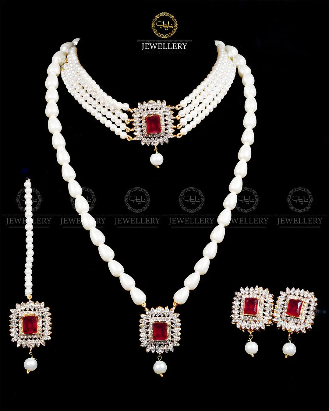 Zarcon 5 pcs combo double set -1960-G Nayab Jewellery