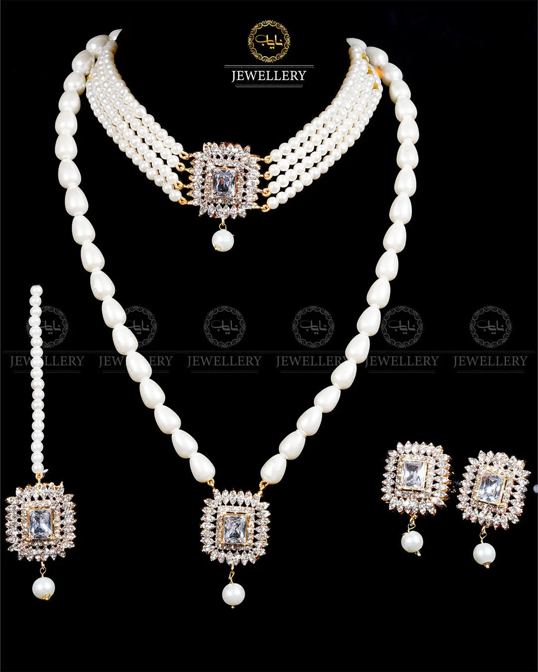 Zarcon 5 pcs combo double set -1960-G Nayab Jewellery