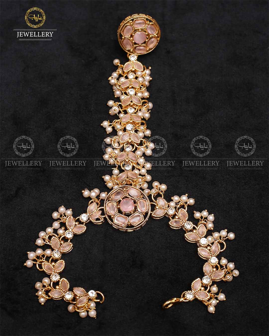 Zarcon Angla (Bracelet with Ring)-2213-Golden Nayab Jewellery