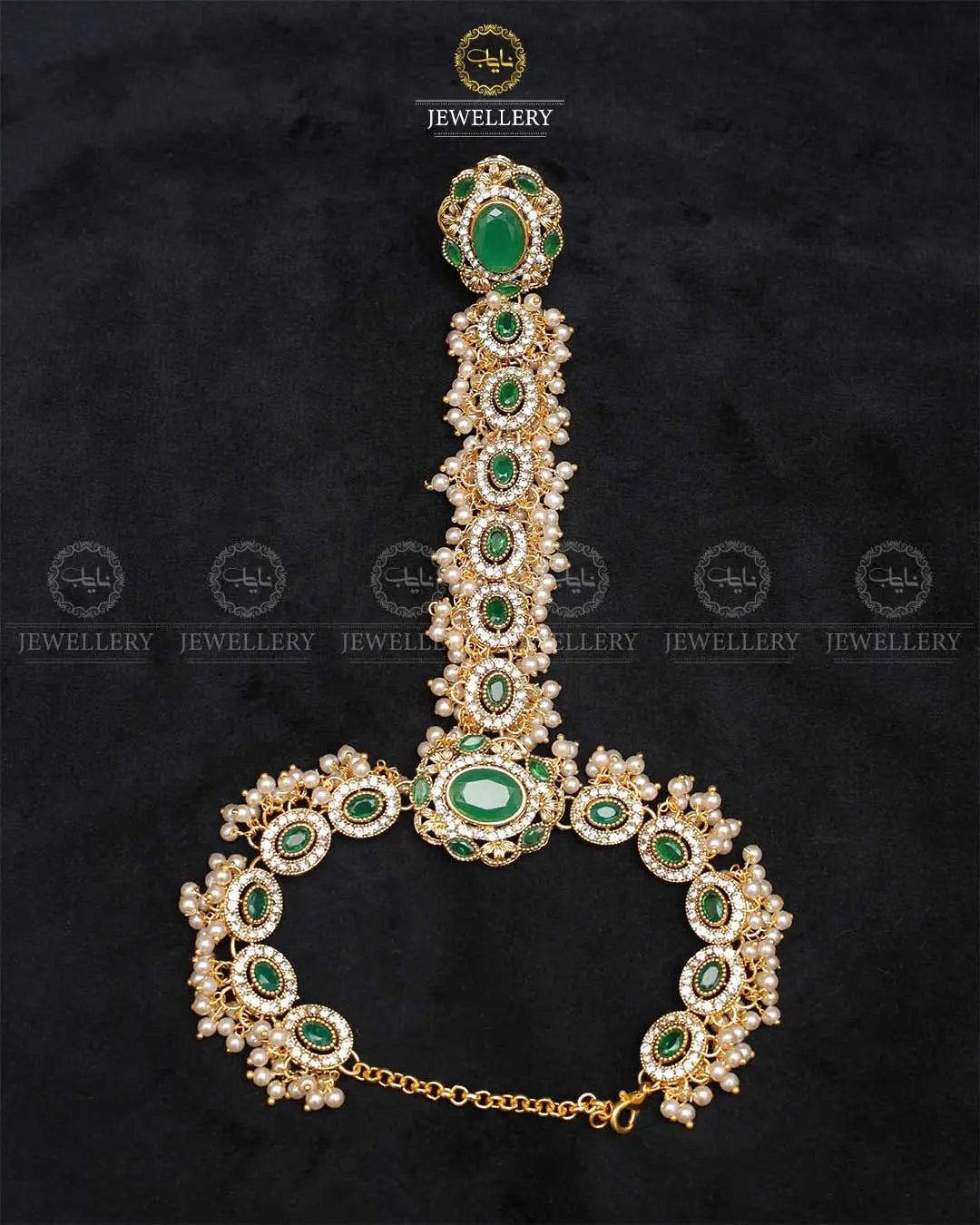 Zarcon Anja (Bracelet with Ring) NJ-1859-G Nayab Jewellery