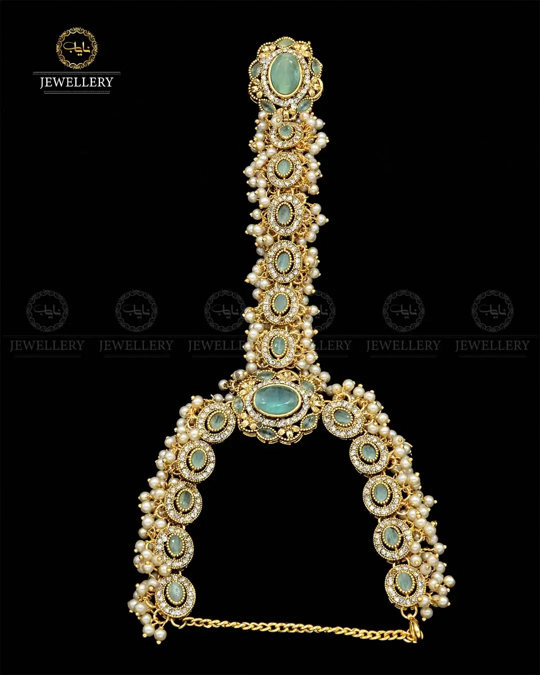 Zarcon Anja (Bracelet with Ring) NJ-1859-G Nayab Jewellery