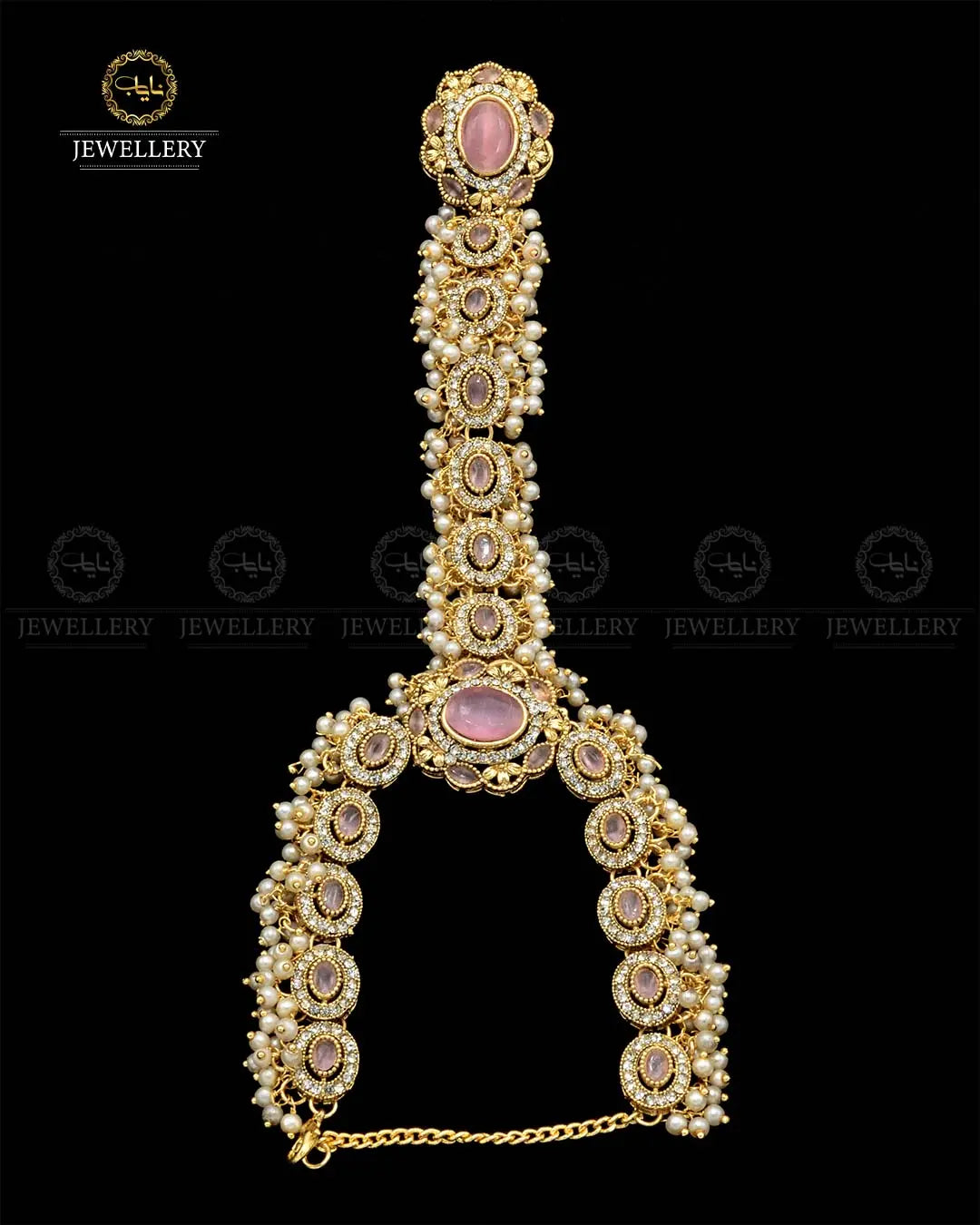 Zarcon Anja (Bracelet with Ring) NJ-1859-G Nayab Jewellery