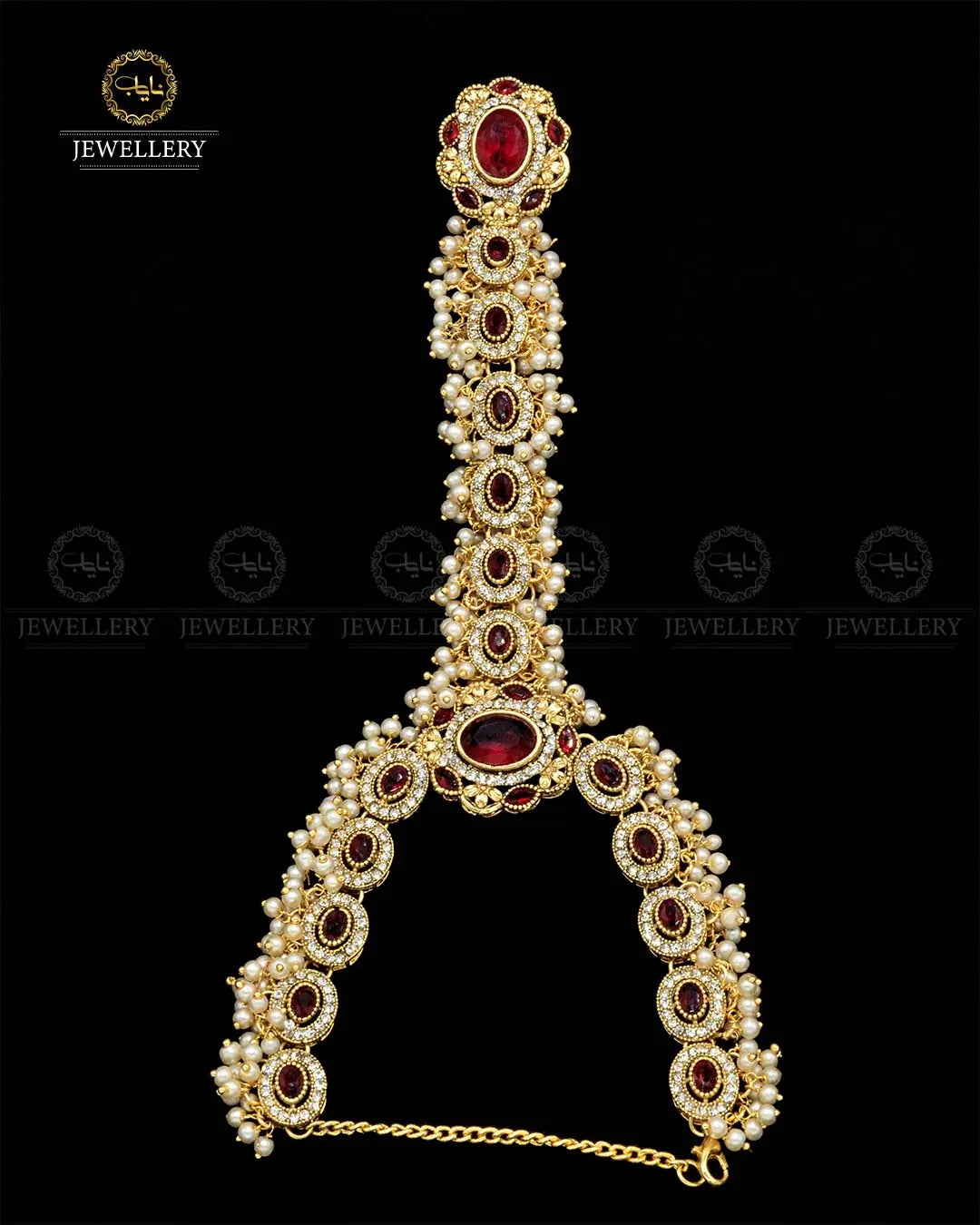 Zarcon Anja (Bracelet with Ring) NJ-1859-G Nayab Jewellery