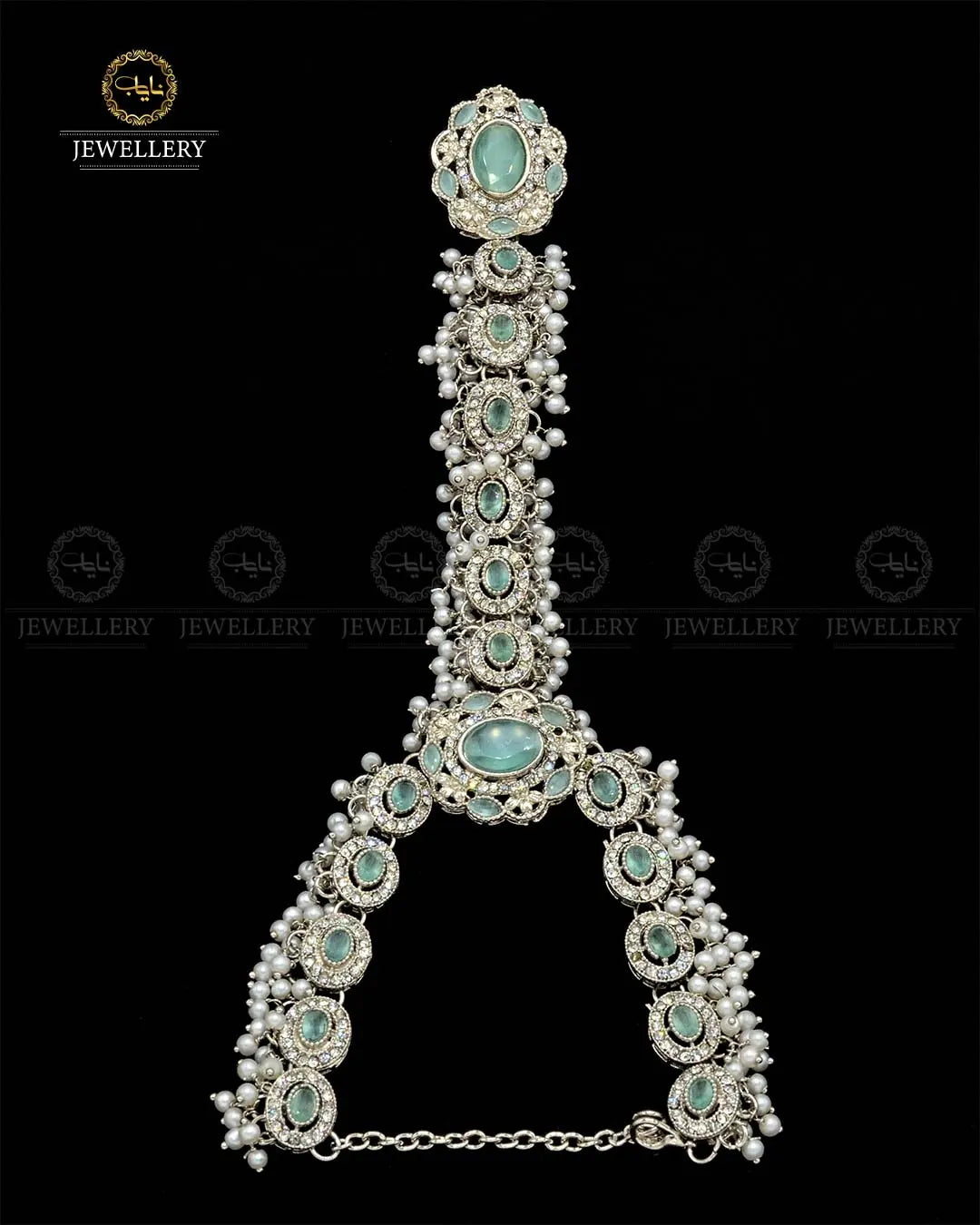 Zarcon Anja (Bracelet with Ring) NJ-1859-S Nayab Jewellery