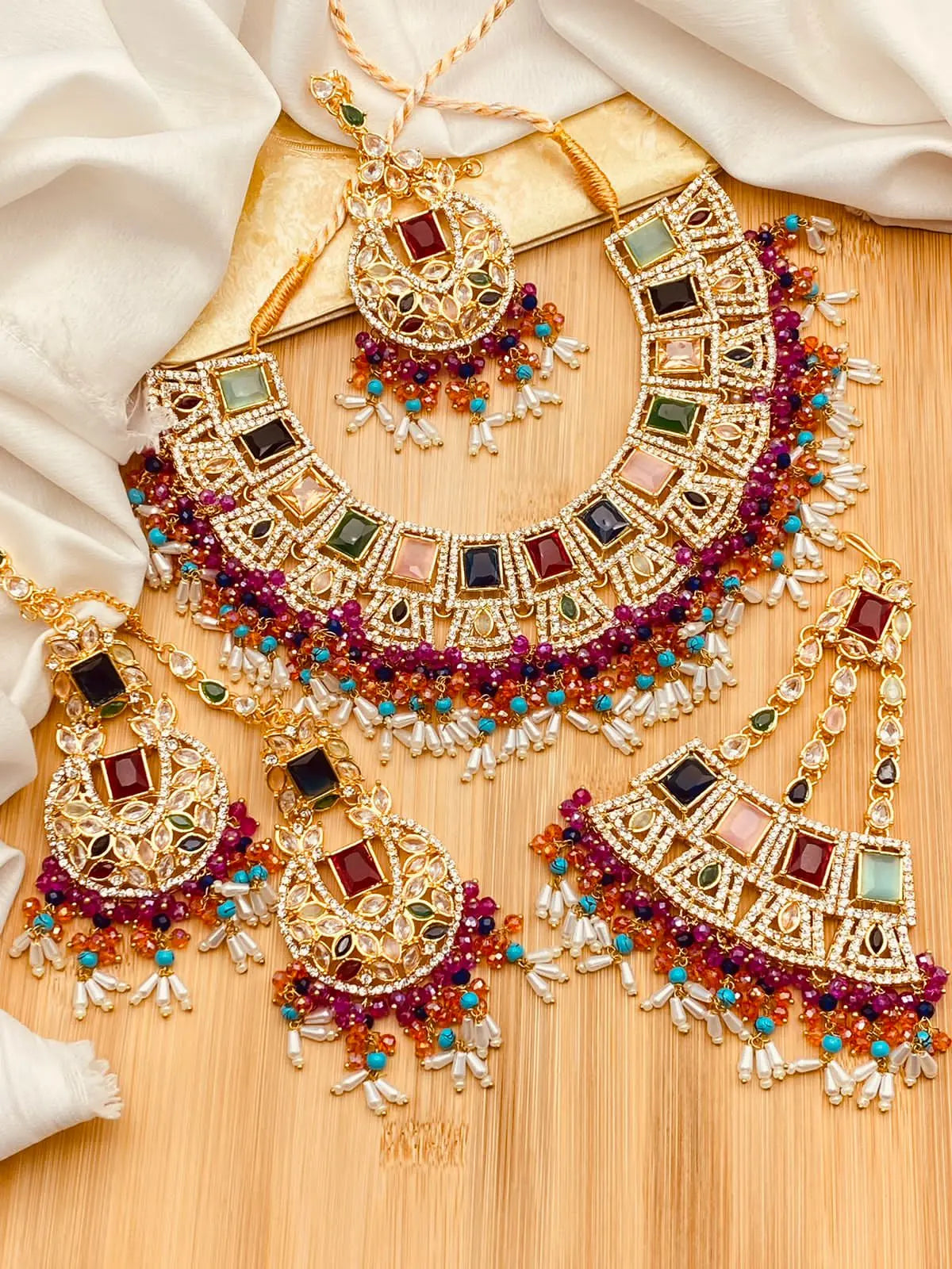 Zarcon Bridal Set NJ-1565 Nayab Jewellery